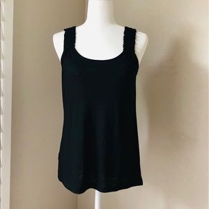 Black cotton tank top by the Loft, size M.